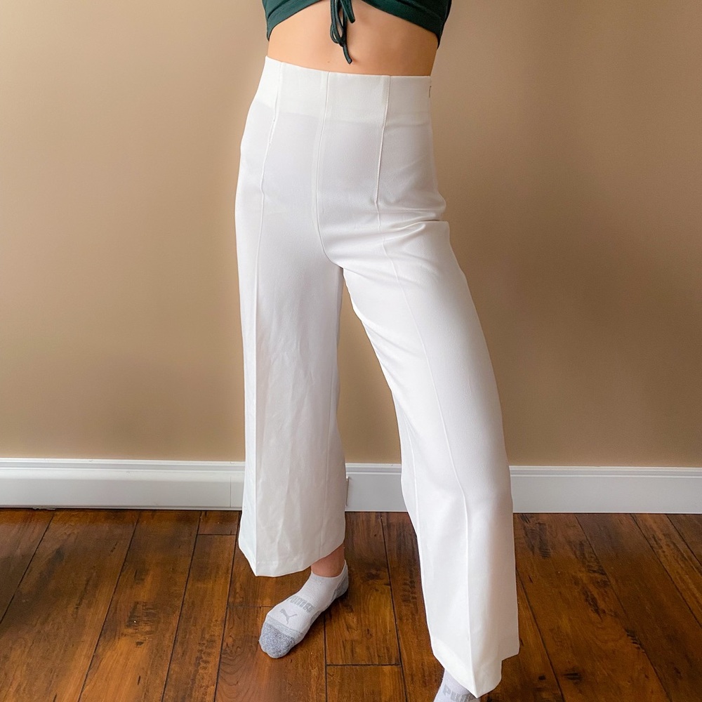 Zara Culotte White Trousers